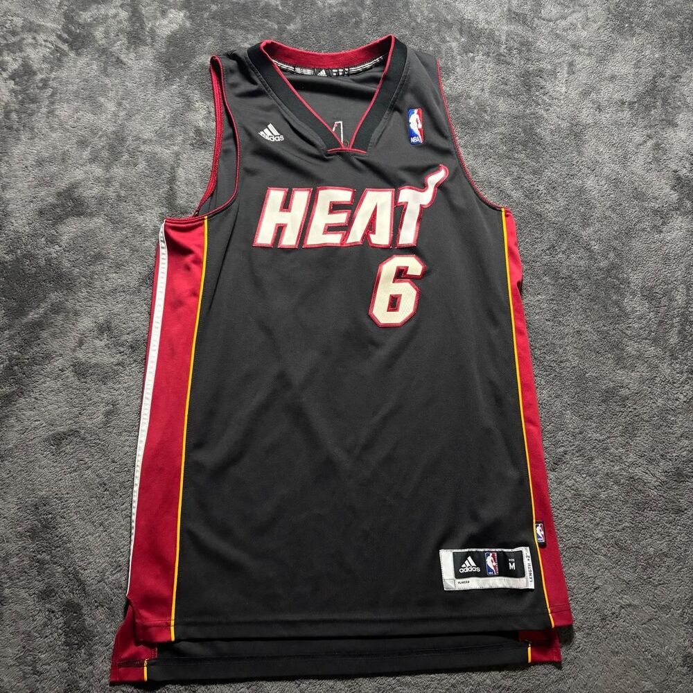 Adidas LeBron James Miami Heat 6 NBA Basketball Jersey Mens Medium